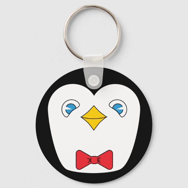 Bowtie penguin keychain (Front)