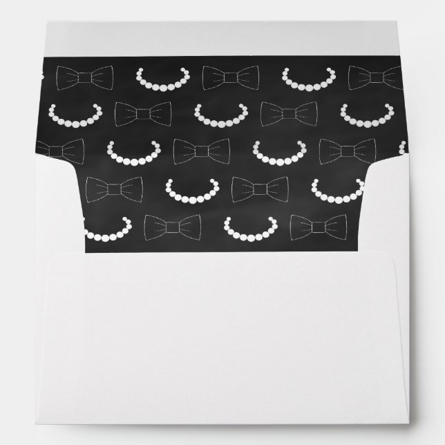Bowties and Pearls Wedding Envelope (Back (Bottom))