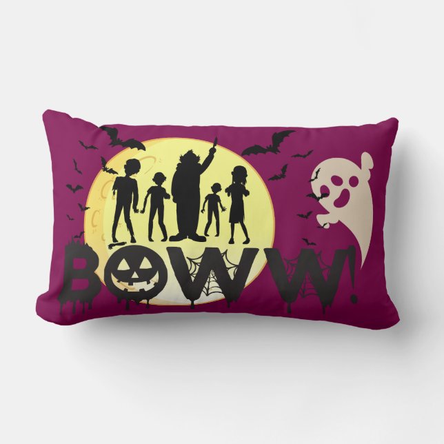 Boww!! – Spooky Surprise Halloween  Lumbar Cushion (Front)