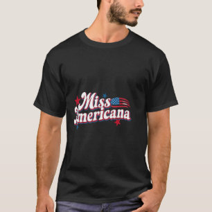 Box America 4th Of July Miss Americana Retro T-Shirt