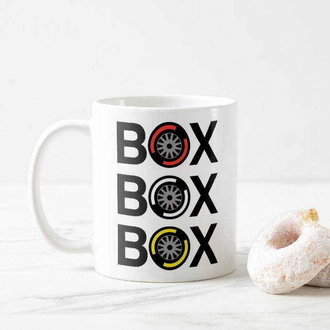 Box Box Box F1 Coffee Mug (With Donut)