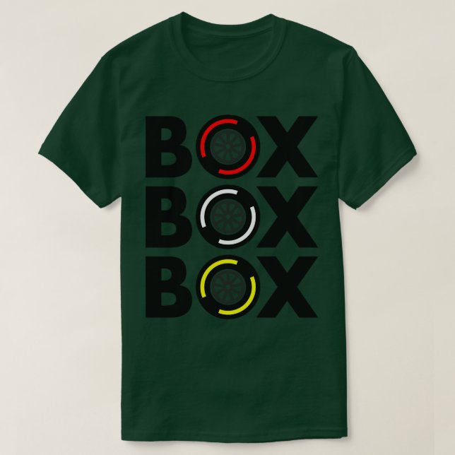 Box Box Box F1 Tyre Compound Design T-Shirt (Design Front)