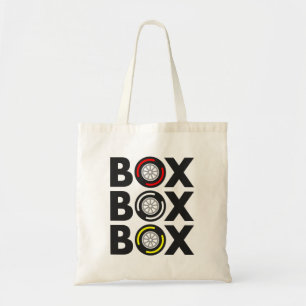 "Box Box Box" F1 Tyre Compound Design Tote Bag