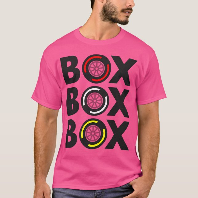 Box Box Box F1 Tyre Compound T-Shirt (Front)