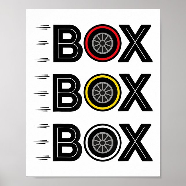 Box Box Box Pit Radio Call Tyre Compound Motorspor Poster (Front)