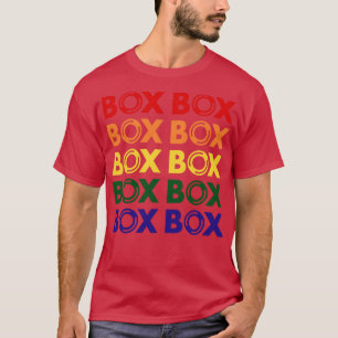 Box Box F1 Tyre Multi Colour Design T-Shirt