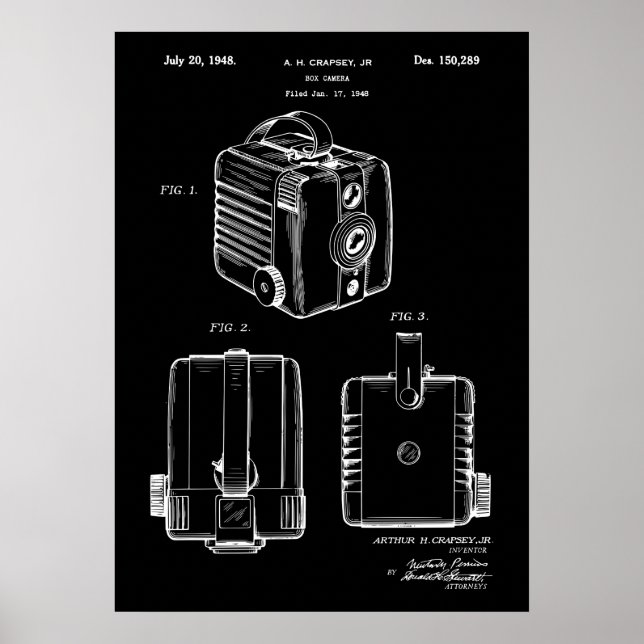 Box Camera Patent Poster (Front)
