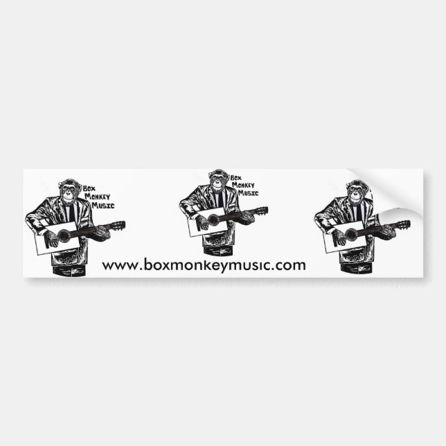 Box Monkey Bumper Sticker (Front)