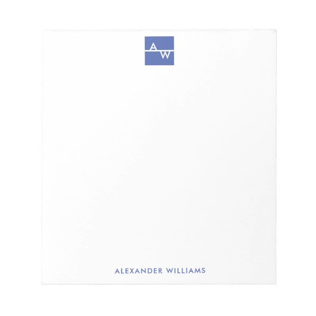 Box Monogrammed Formal Notepad (Front)