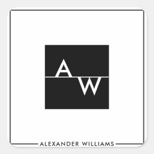 Box Monogrammed Formal Square Sticker