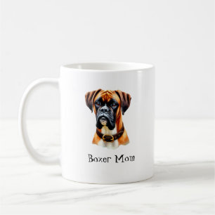 Box Mum With Cute Boxer Face Coffee Mug