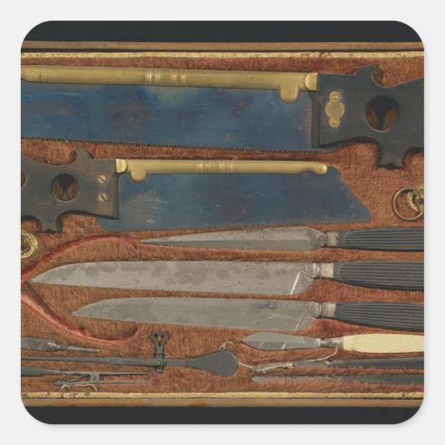 Box of anatomical instruments square sticker (Front)