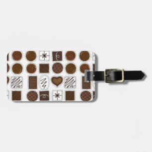 Box of Chocolates Chocoholic Candy Chocolatier Luggage Tag