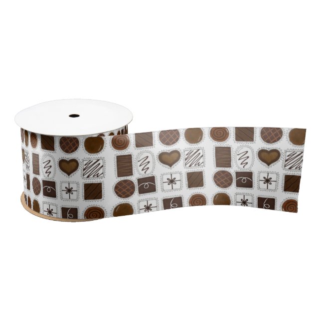 Box of Chocolates Valentine's Day Candy Bon Bons Satin Ribbon (Spool)