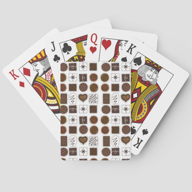 Box of Chocolates Valentine's Day Chocoholic Candy Playing Cards (Back)