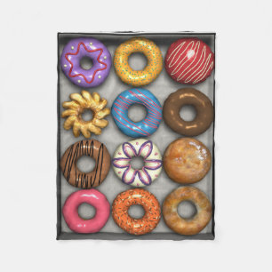 Box of Doughnuts Fleece Blanket