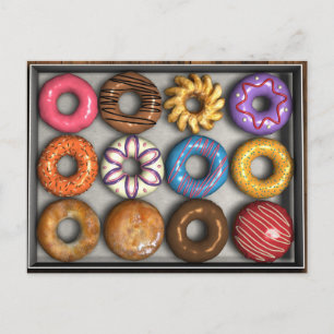 Box of Doughnuts Postcard