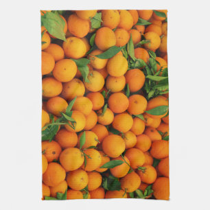 Box of Juicy Oranges Tea Towel