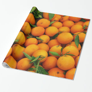 Box of Juicy Oranges Wrapping Paper