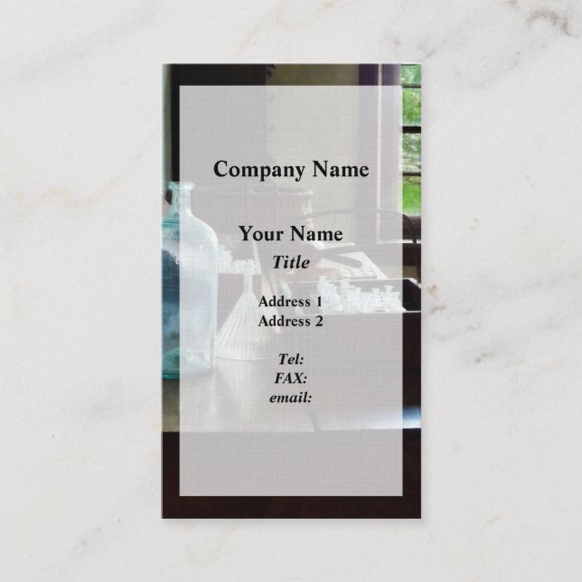 Box of Test Tubes Business Card (Front)