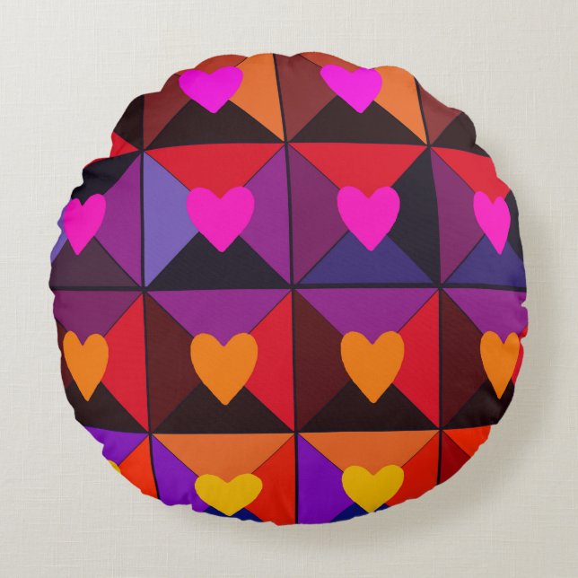 Box of Valentines Round Cushion (Front)