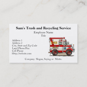 Box Truck Ambulance Business Card