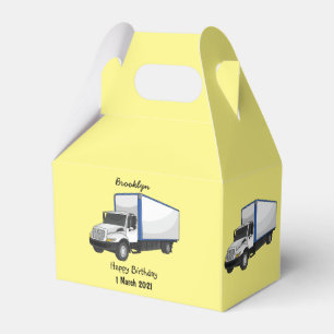 Box truck cartoon illustration