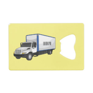 Box truck cartoon illustration