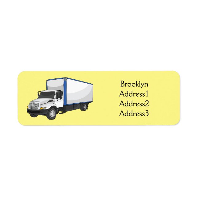 Box truck cartoon illustration (Front)