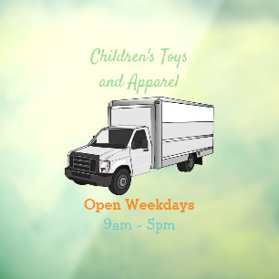 Box truck cartoon illustration