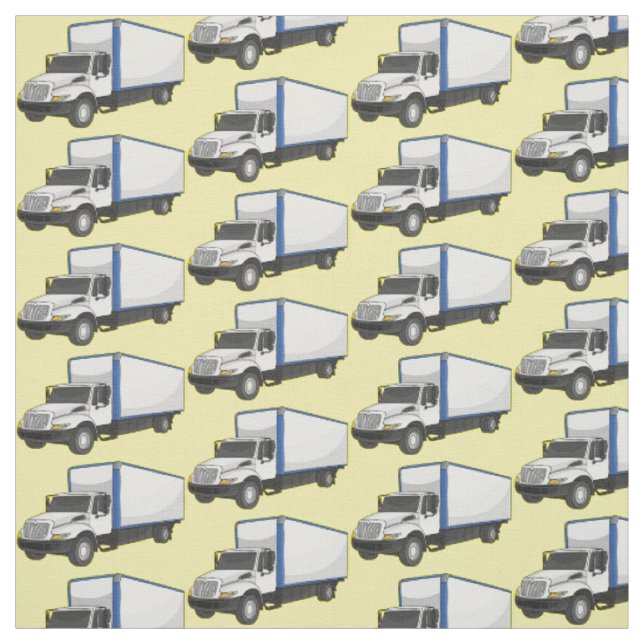 Box truck cartoon illustration fabric (Swatch)