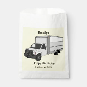 Box truck cartoon illustration favour bags