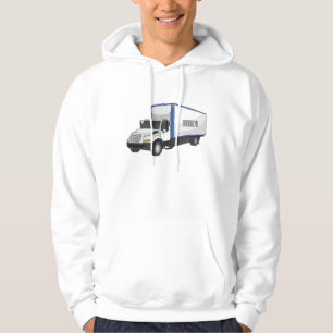 Box truck cartoon illustration hoodie
