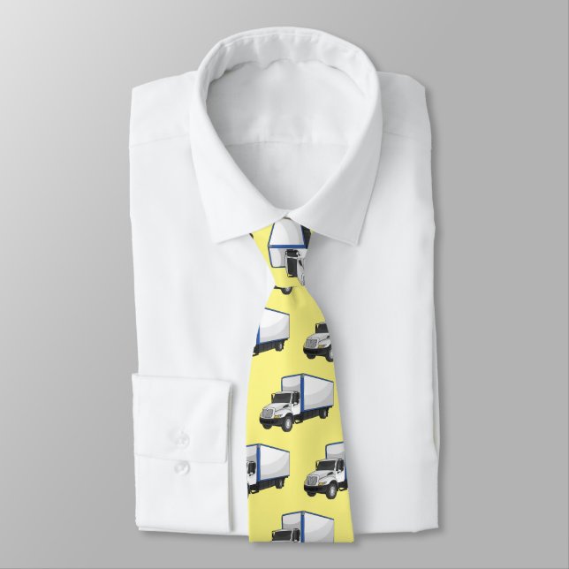 Box truck cartoon illustration tie (Tied)