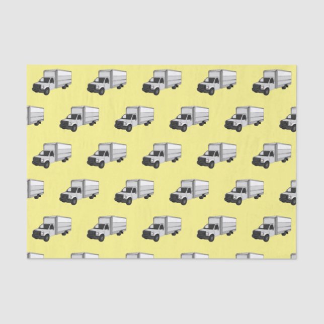 Box truck cartoon illustration tissue paper (Front)