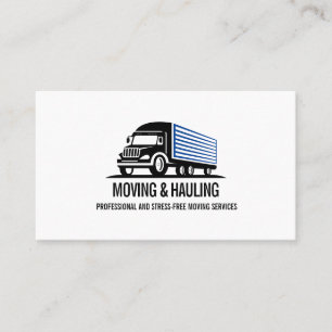BOX TRUCK MOVING AND HAULING PROFESSIONAL BUSINESS CARD