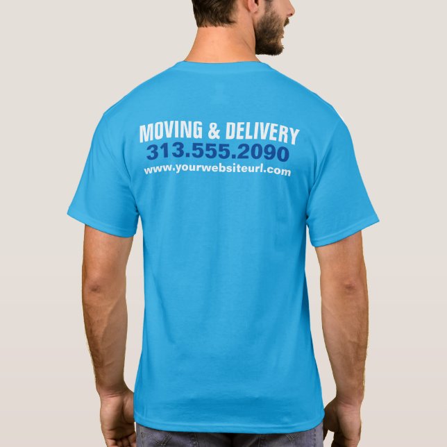 Box Truck Moving Hauling Delivery Service Company  T-Shirt (Back)