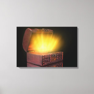 Box with treasures canvas print