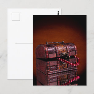 Box with treasures postcard