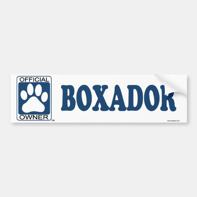 Boxador Blue Bumper Sticker (Front)