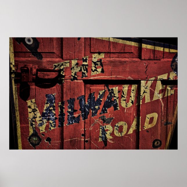 BOXCAR MILWAUKEE ROAD RAILROAD POSTER (Front)