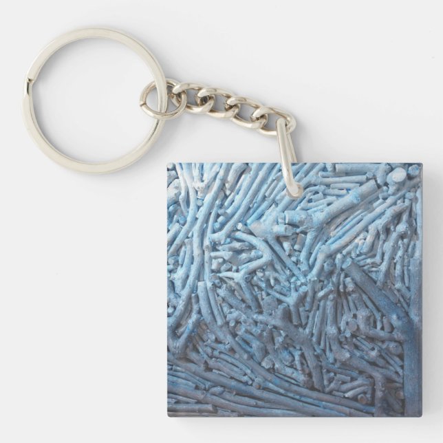 Boxcuttings: Blue Key Ring (Front)