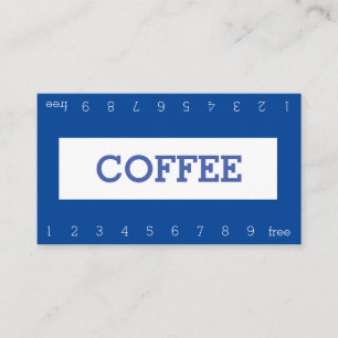 Boxed Double Number Loyalty Coffee Punch-Card Card