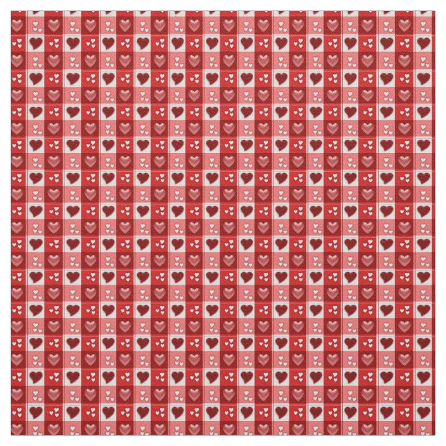 Boxed Hearts Fabric (Swatch)