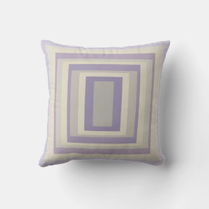 Boxed In Chalk Grey Lavender Geometric Design Cushion