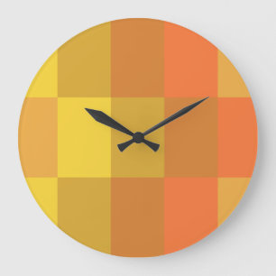 Boxed Shades of Orange Large Clock