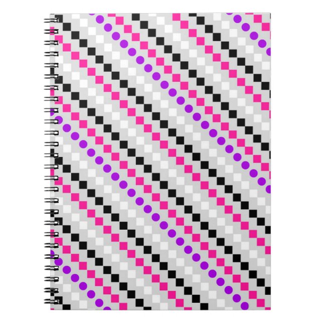 Boxed Stripe 2014 Spiral Notebook (Front)