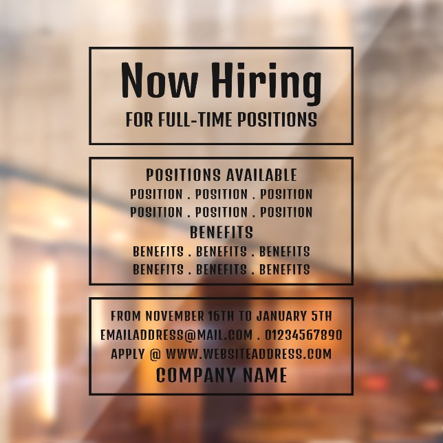 Boxed Text, Job Vacancy Recruitment Advertising (Sheet 2)