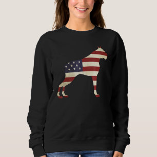 Boxer 4th Of July Men Women Usa American Flag Dog  Sweatshirt