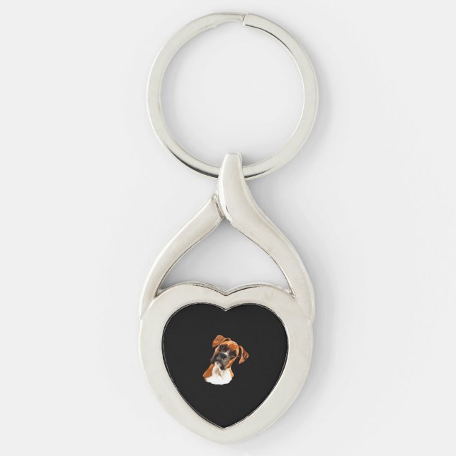 Boxer A Beautiful Boxer Head Tilt Classic T-Shirt Key Ring (Front)